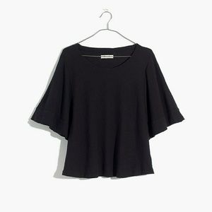 Madewell texture and thread flutter sleeve shirt